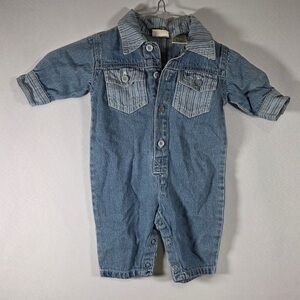 Arizona Jean Company Denim Jumpsuit Size 0/3 Months